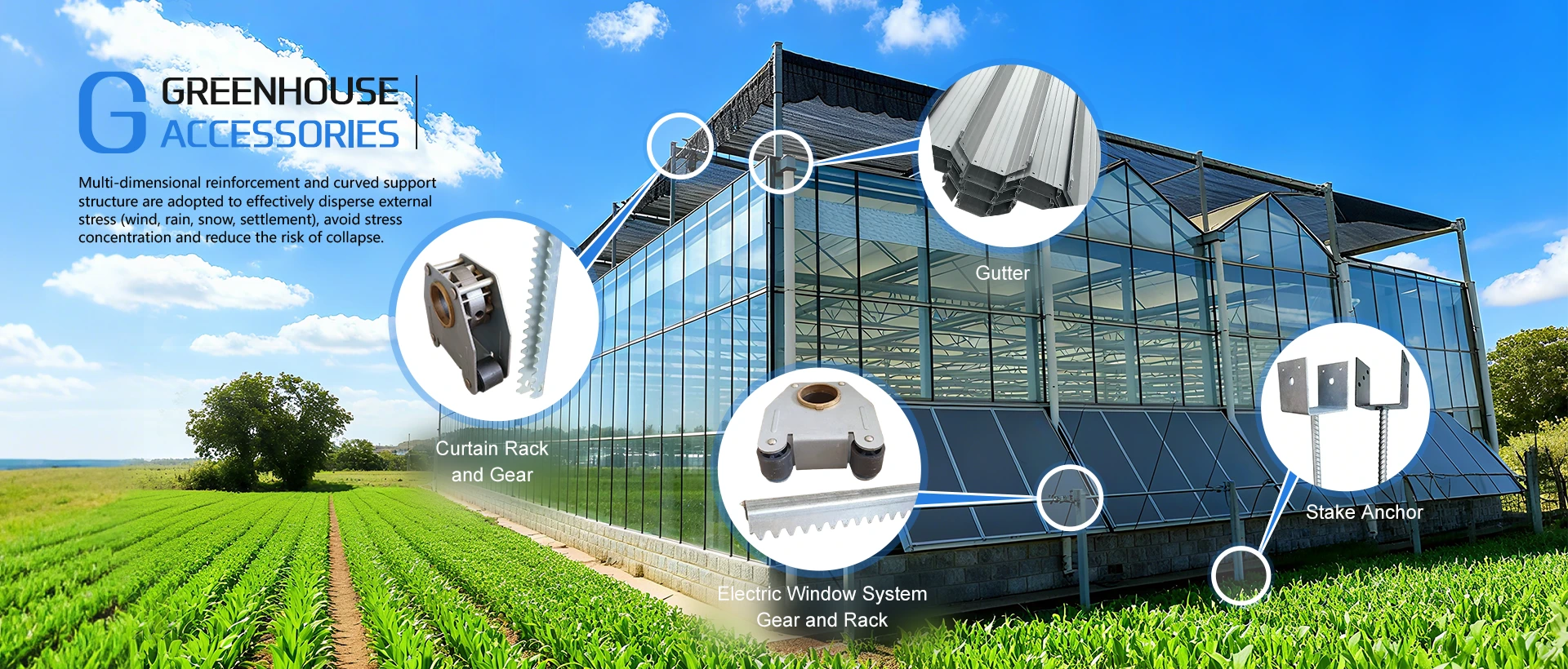Kitajska tovarna dodatkov za rastlinjake